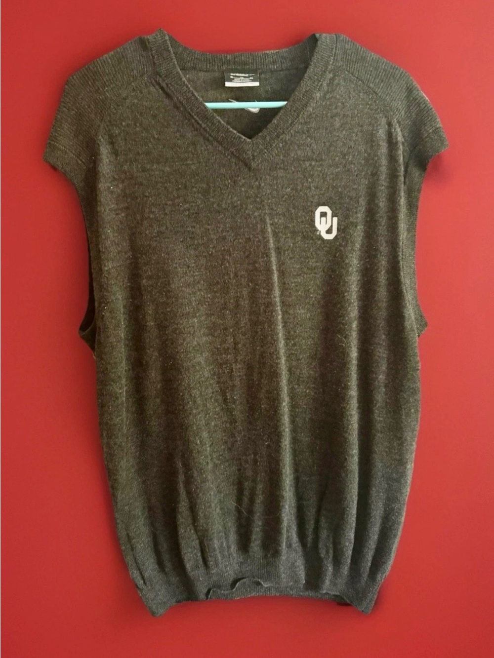Nike Golf Tour Performance OU Oklahoma Sooners XL Charcoal Sweater Vest NWOT